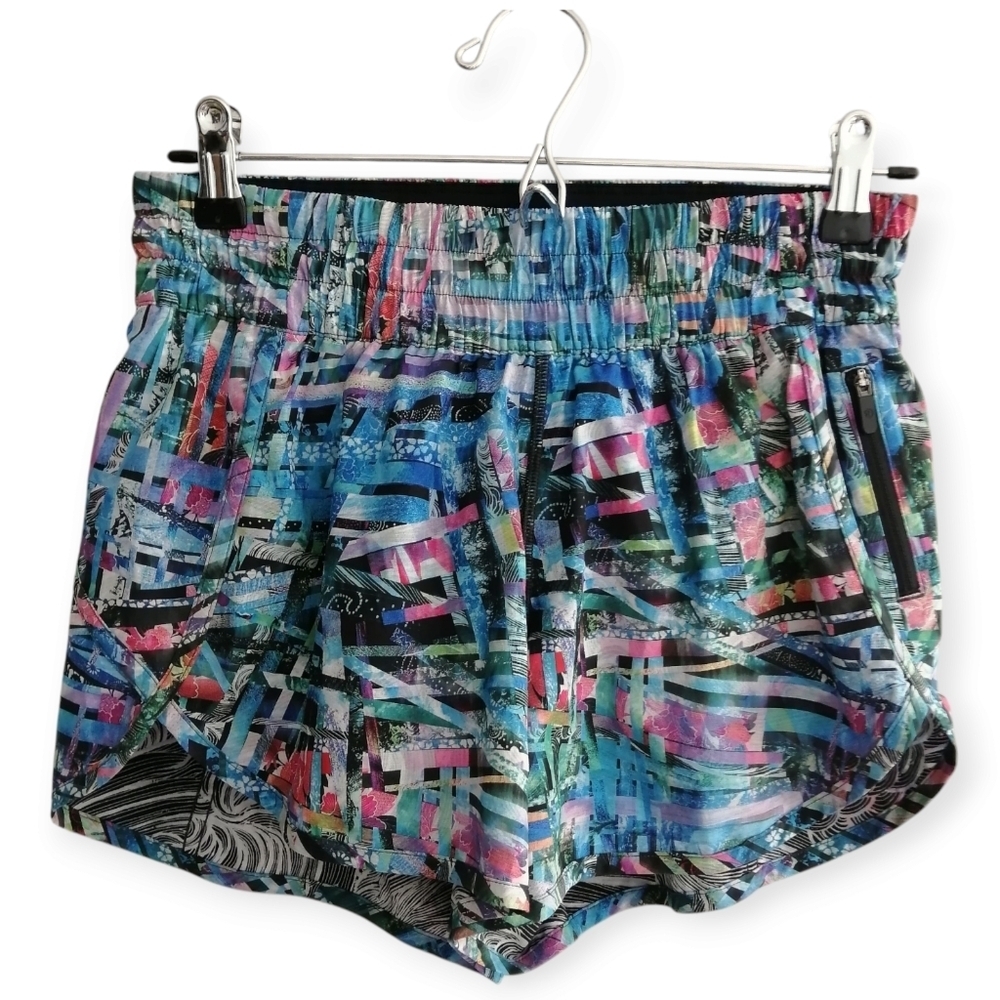 Lululemon Tracker Shorts Special Edition Seawheeze 4" Inseam Pink Blue Rare 6